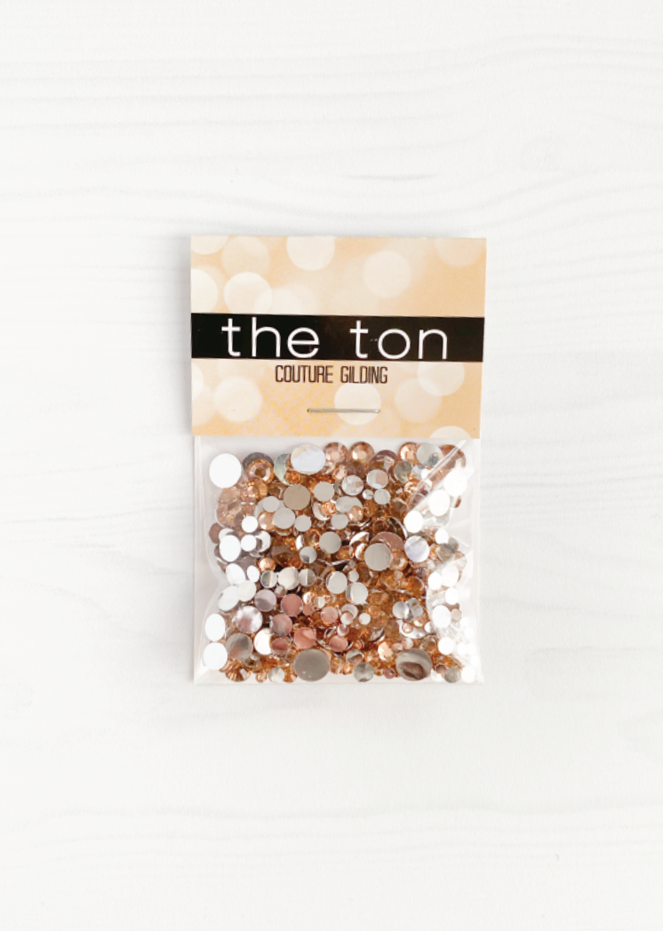 Mixed Pack Rose Gold Rhinestones – 6 Sizes – Beauty Gallery