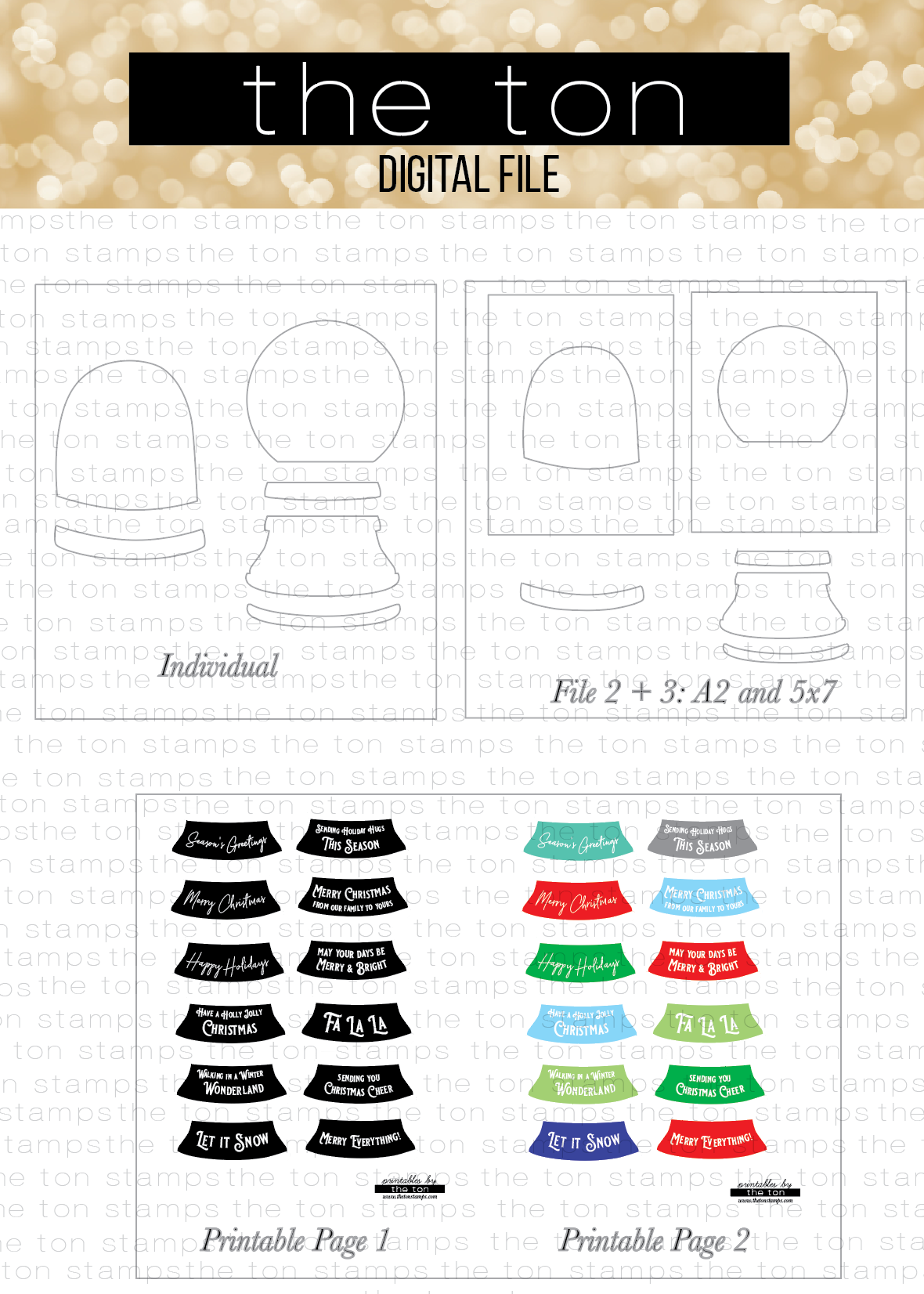 Snow Globe Bundle - SVG Cut Files and Printables | The Ton