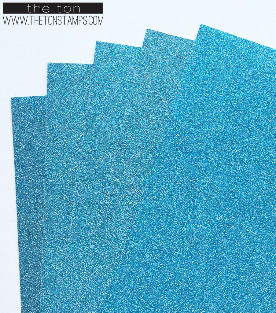 Adhesive Glitter Paper - Blue
