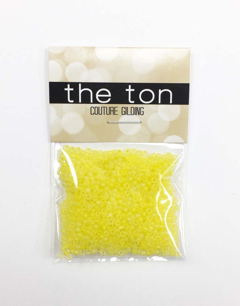 Bright Lemon Matte Seed Beads