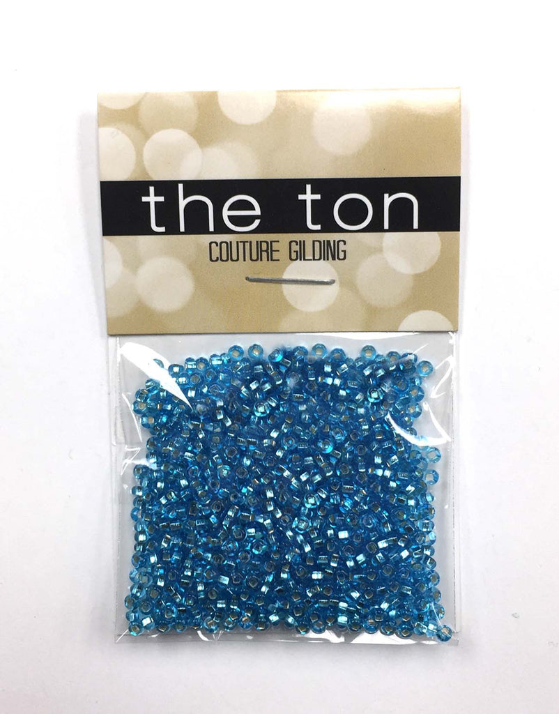 Bright Metallic Blue Seed Beads