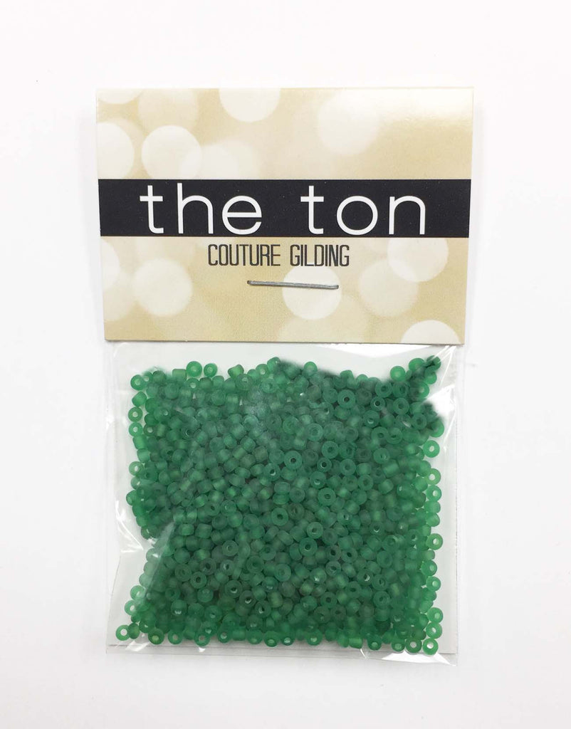 Forest Green Matte Seed Beads