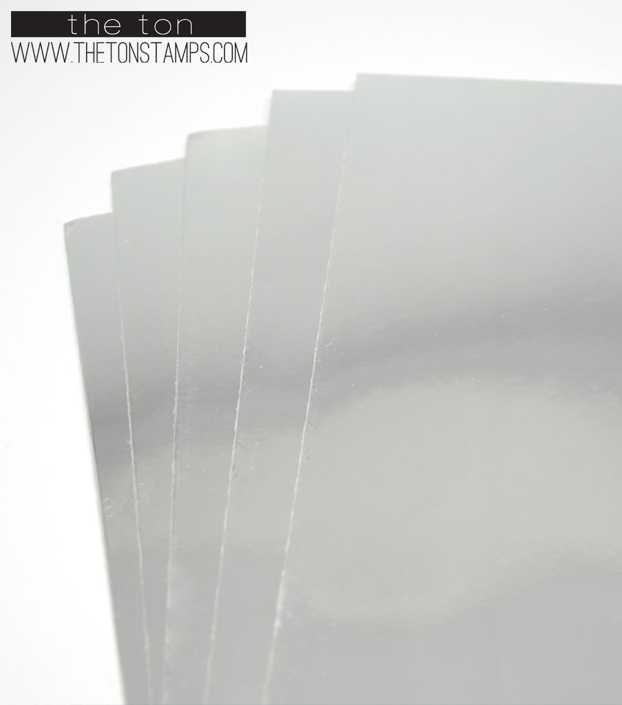 Adhesive Foil Paper - Silver (7.9in x 9in)