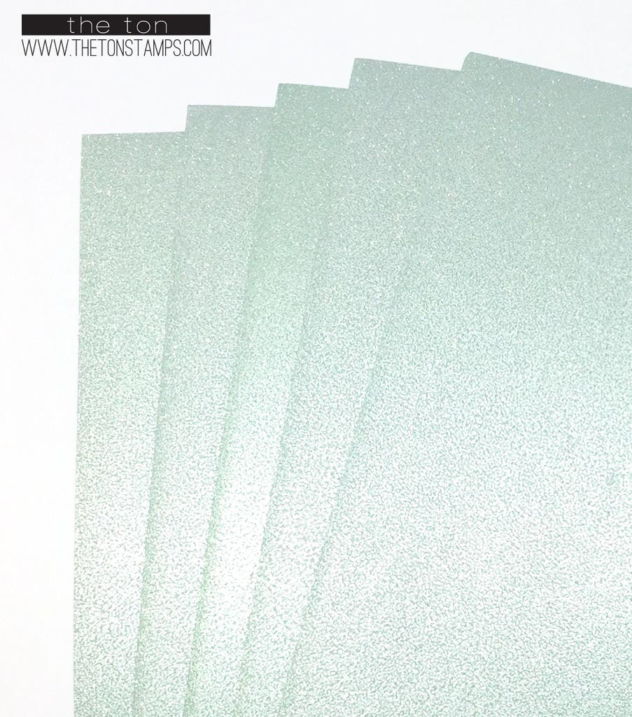 Adhesive Foil Paper - Green Glitter Foil (3.9in x 9in)