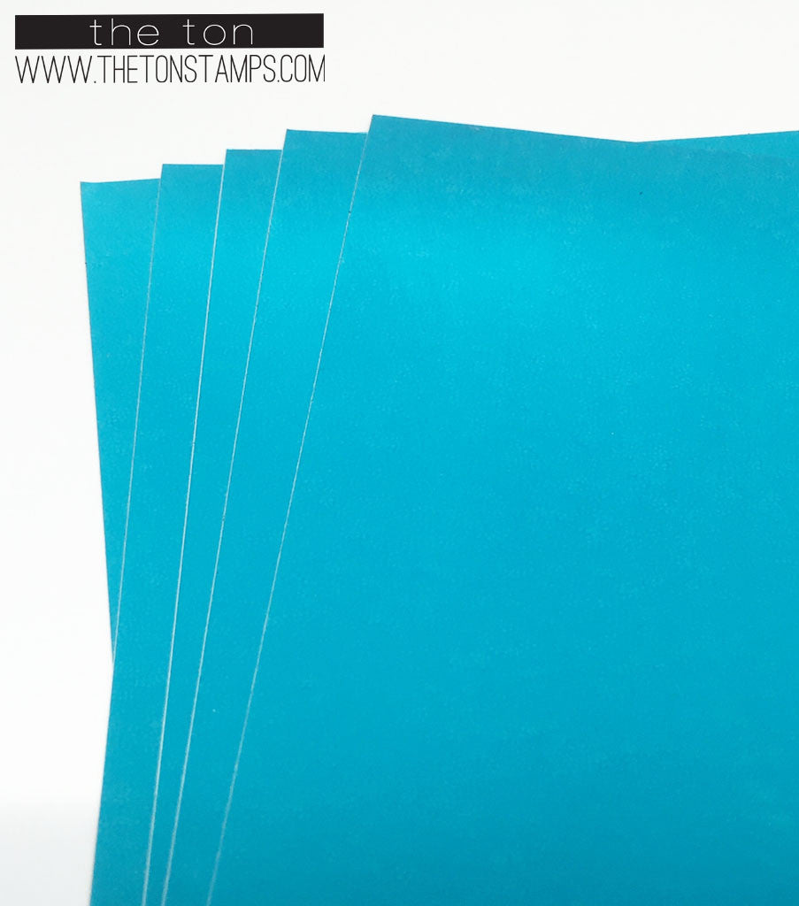 Adhesive Foil Paper - Bright Blue (3.9in x 9in)