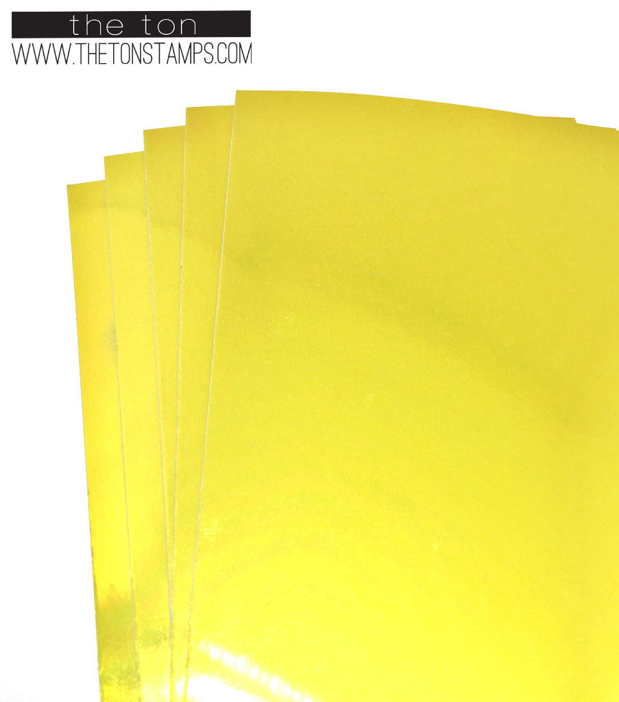 Adhesive Foil Paper - Yellow (3.9in x 9in)