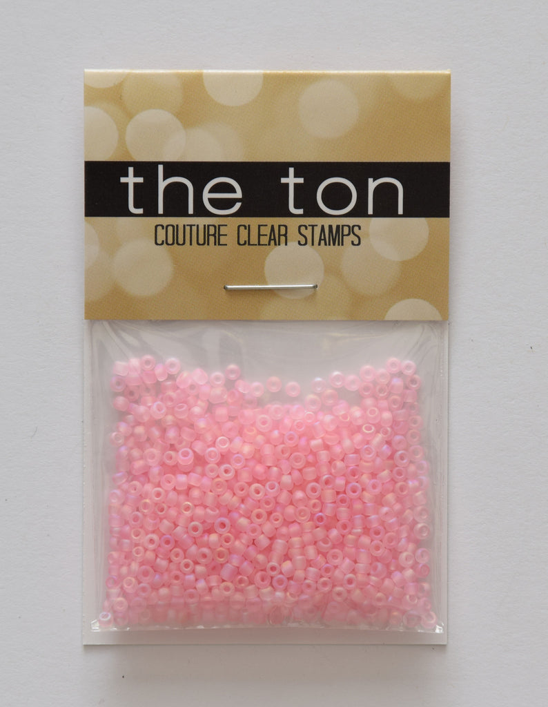 Pink Peach Matte Seed Beads
