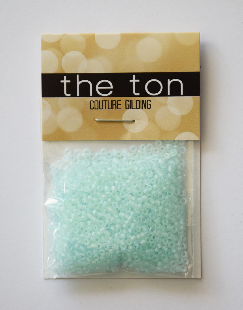 Teal Whisper Small Matte Seed Beads