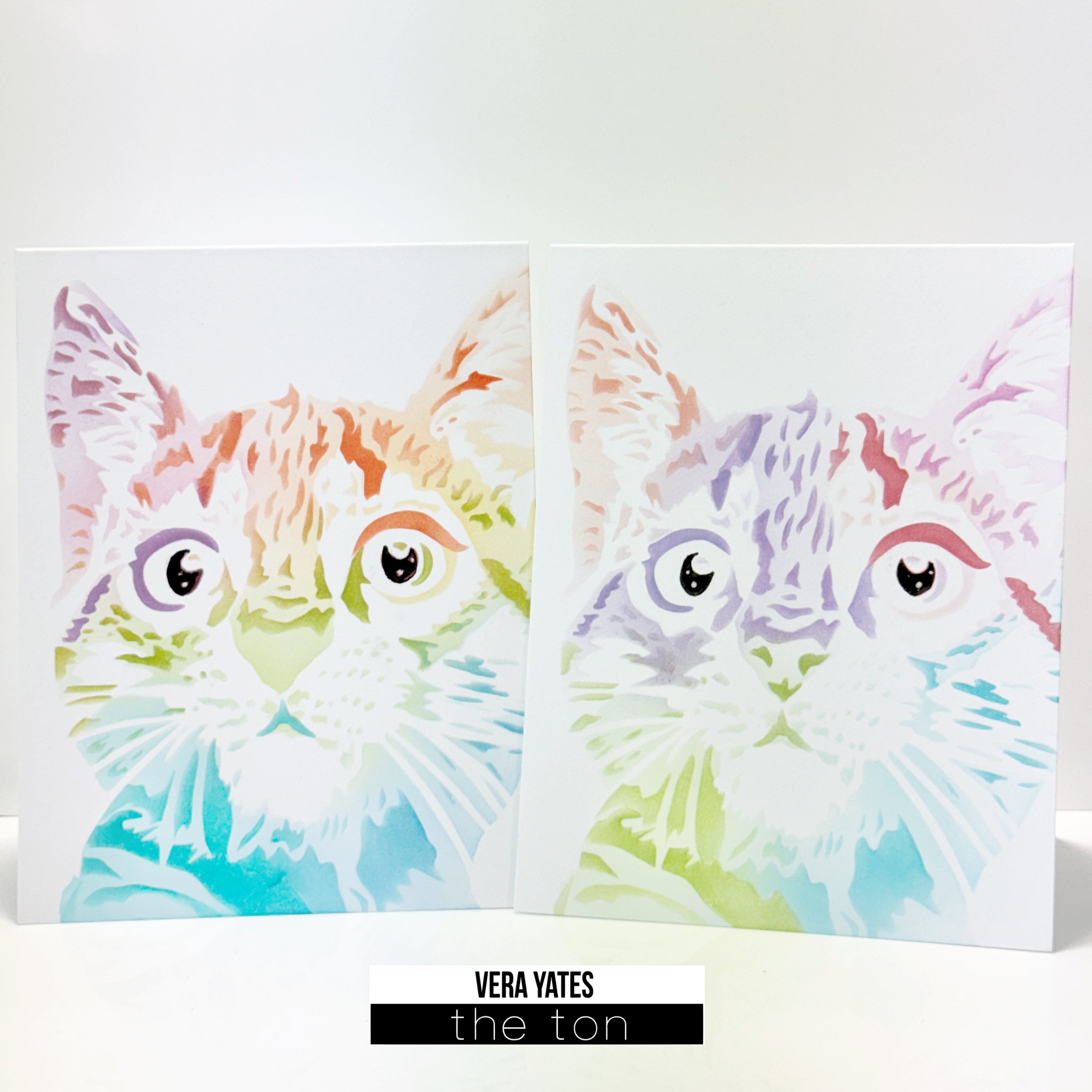 Artsy Colorful Cats