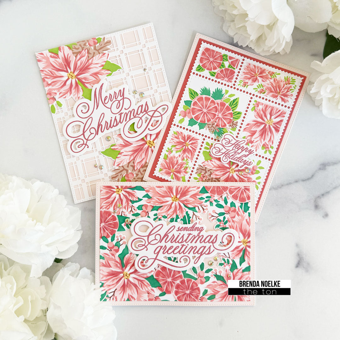 Trio of Poinsettia Cards