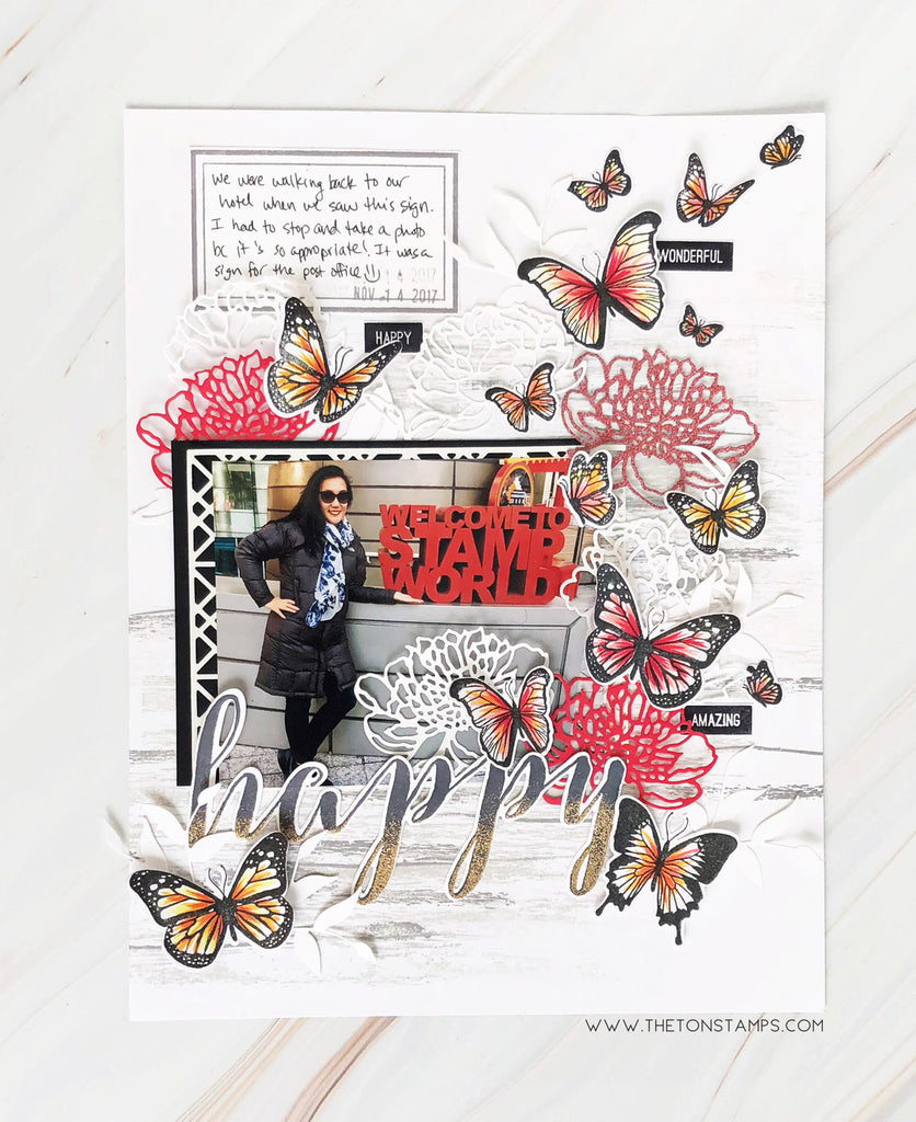 Stamp World Scrapbook Layout