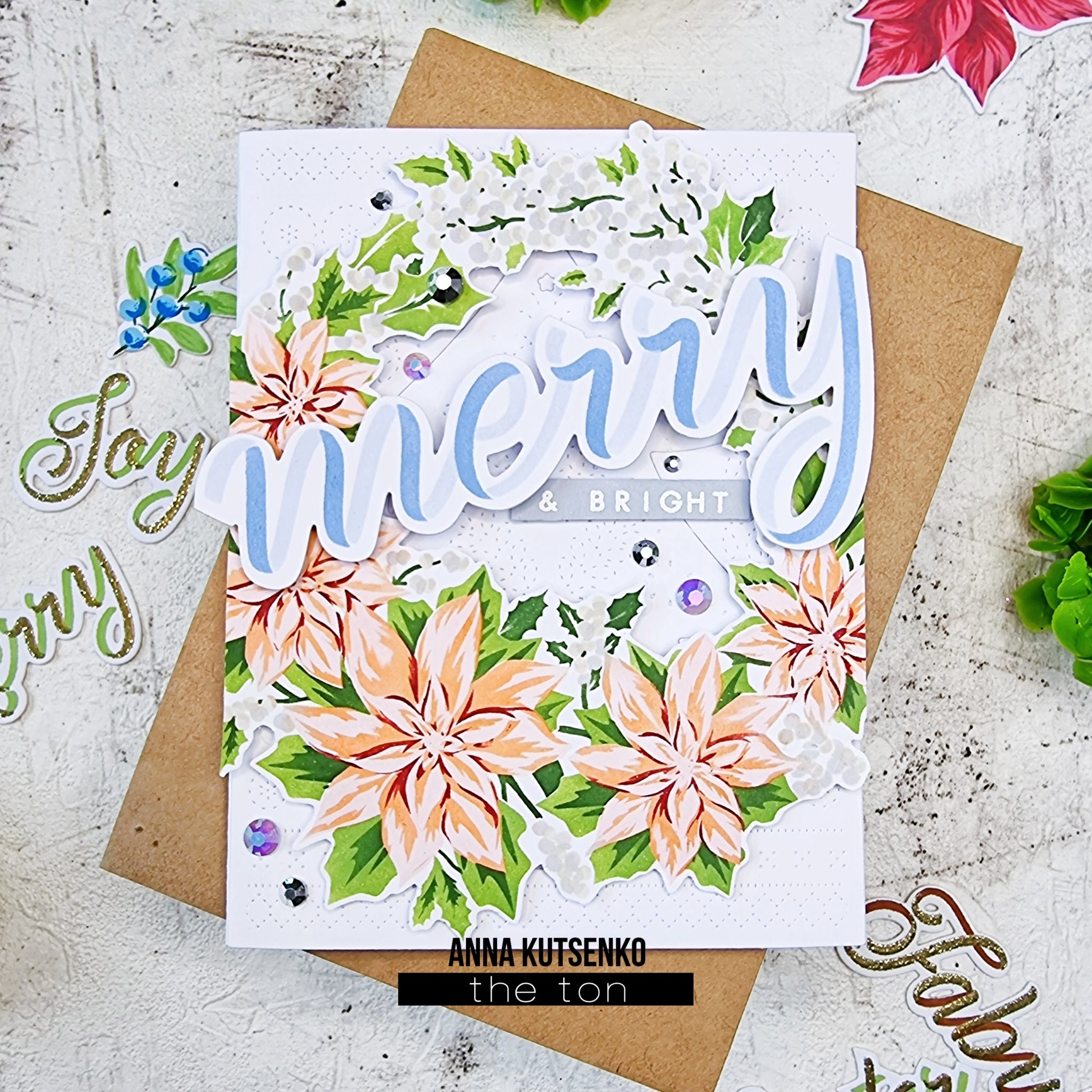 Poinsettia Wreath Layering Stencils
