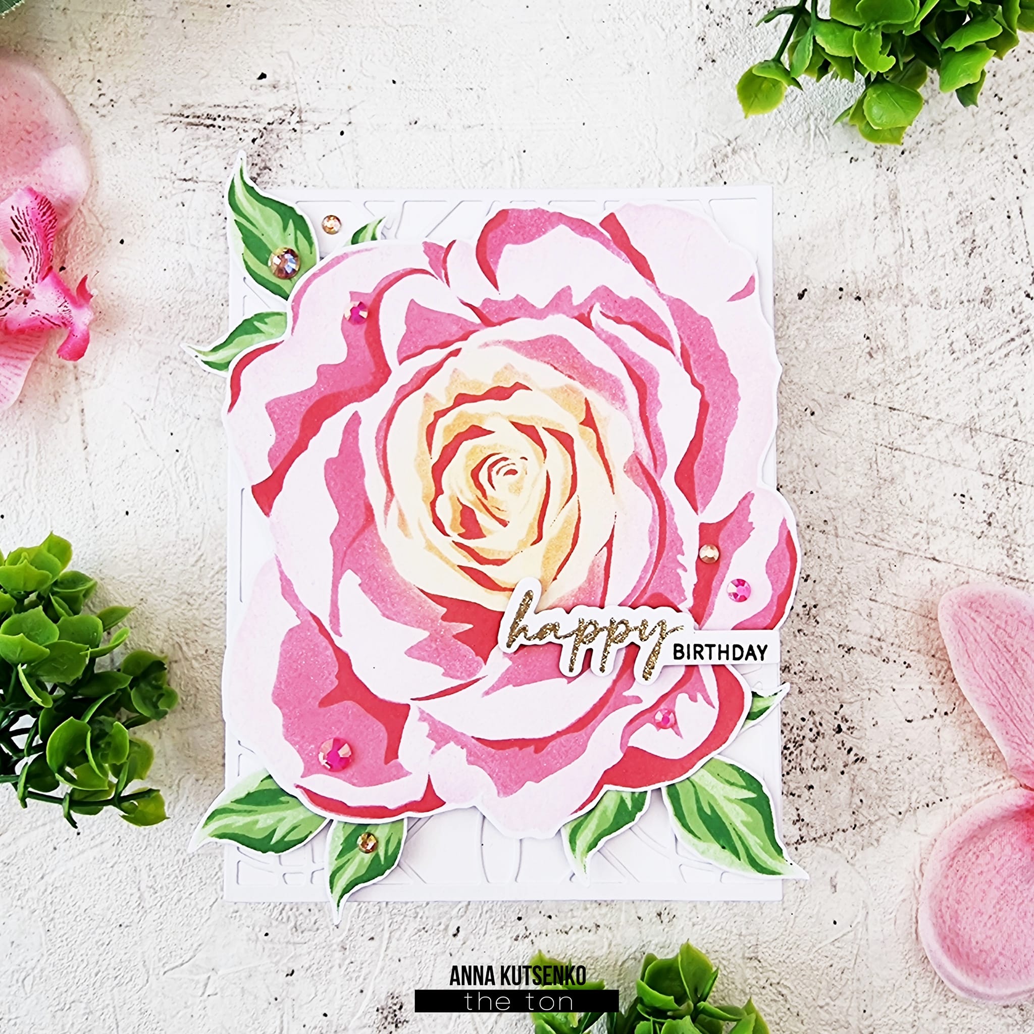 Rose Leaves Layering Stencils