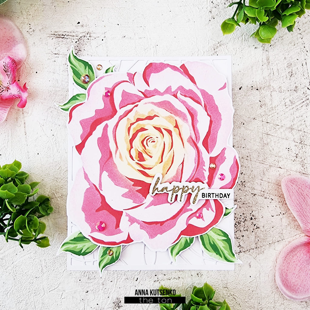 Rose Leaves Layering Stencils