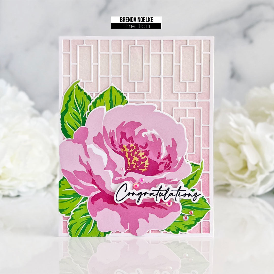 Watercolor Peony Layering Stencils