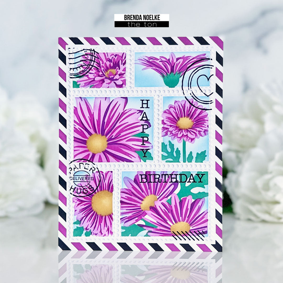 Postage: Daisies Layering Stencils