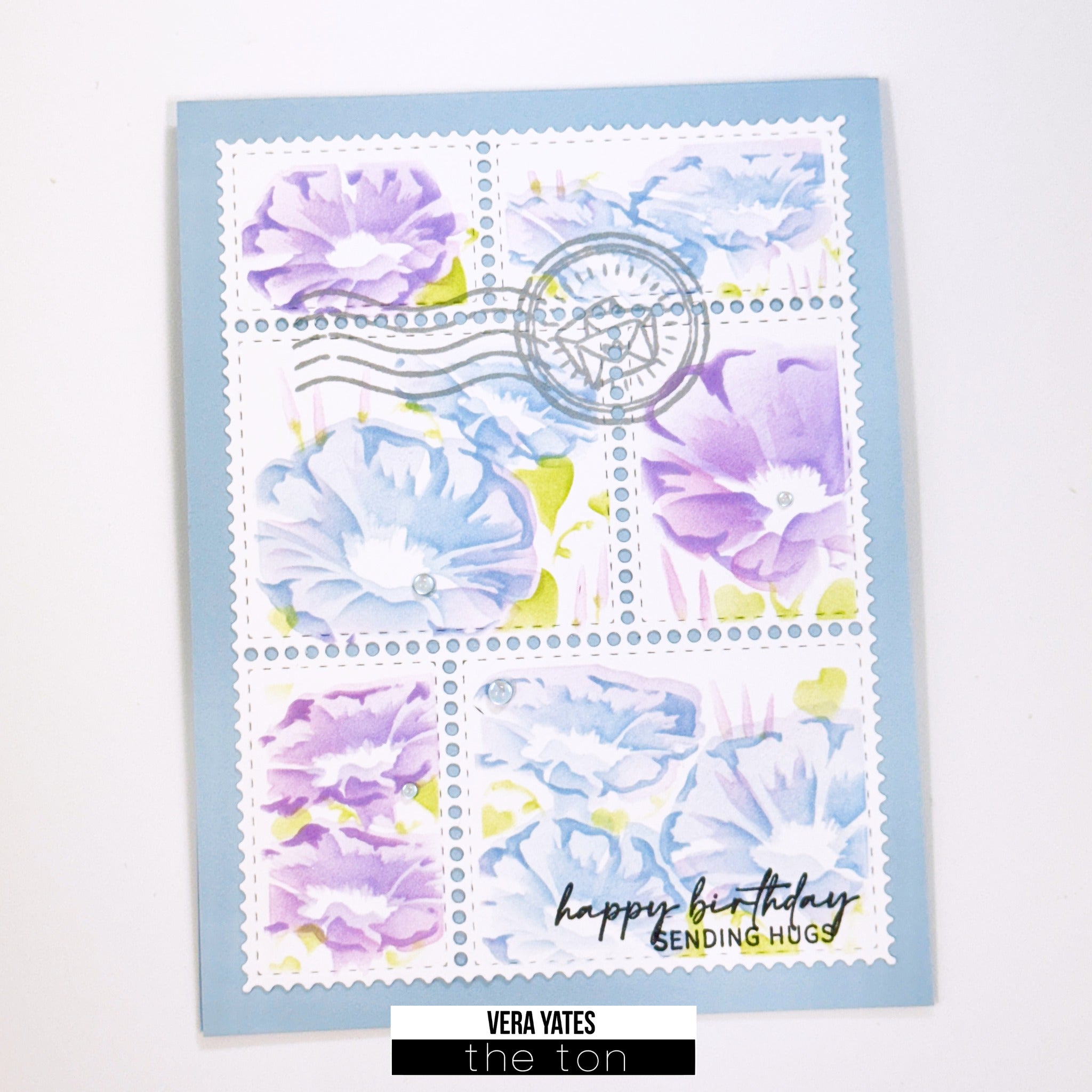 Postage: Morning Glories Layering Stencils