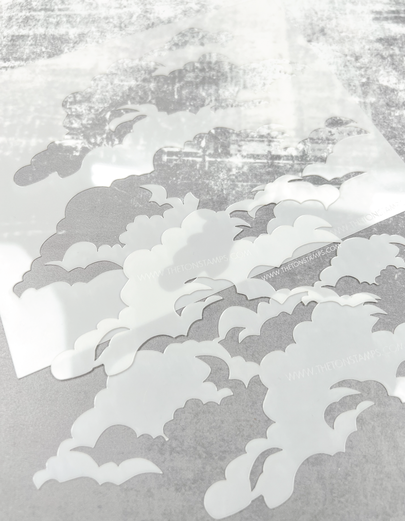Abstract Clouds Stencil