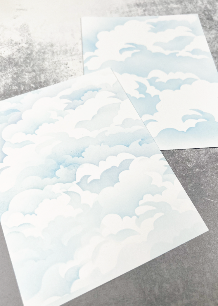 Abstract Clouds Stencil
