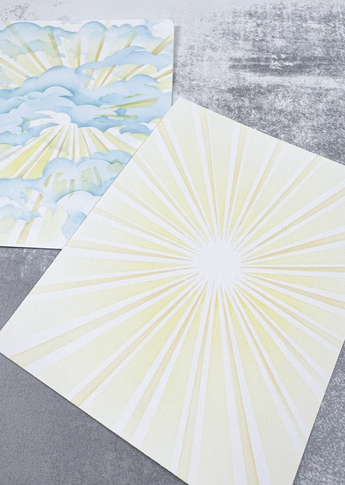 Sun Rays Layered Stencil
