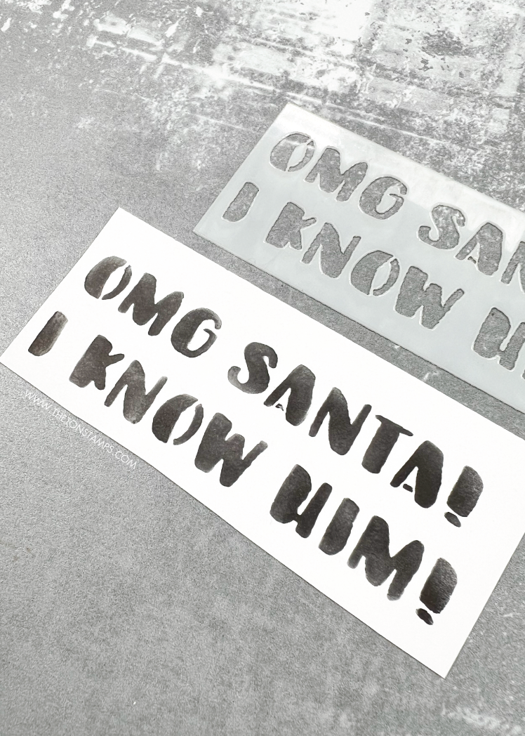 OMG Santa Stencil