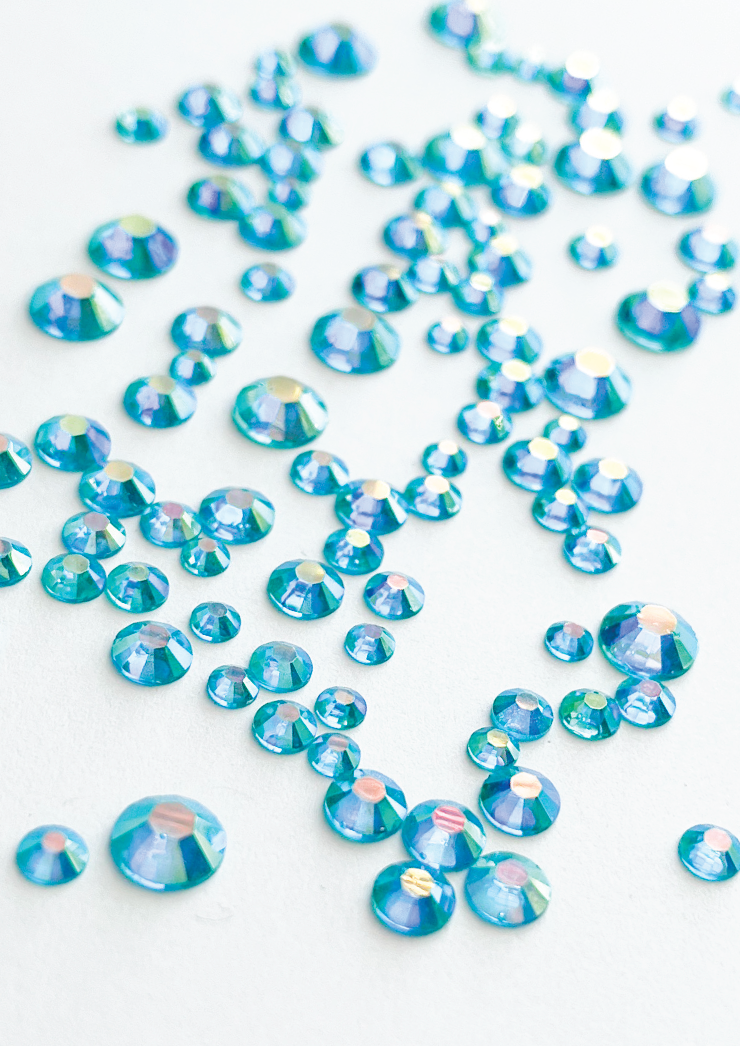 Rhinestones Mixed - Blue Rainbow Opaque