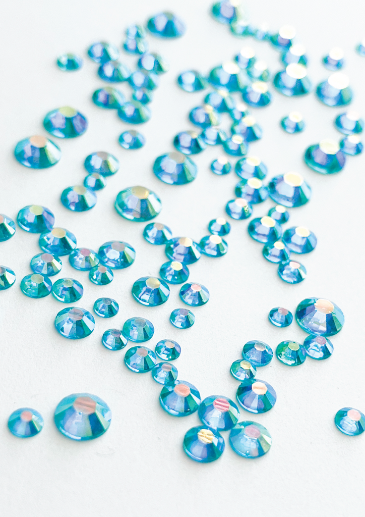 Rhinestones Mixed - Blue Rainbow Opaque