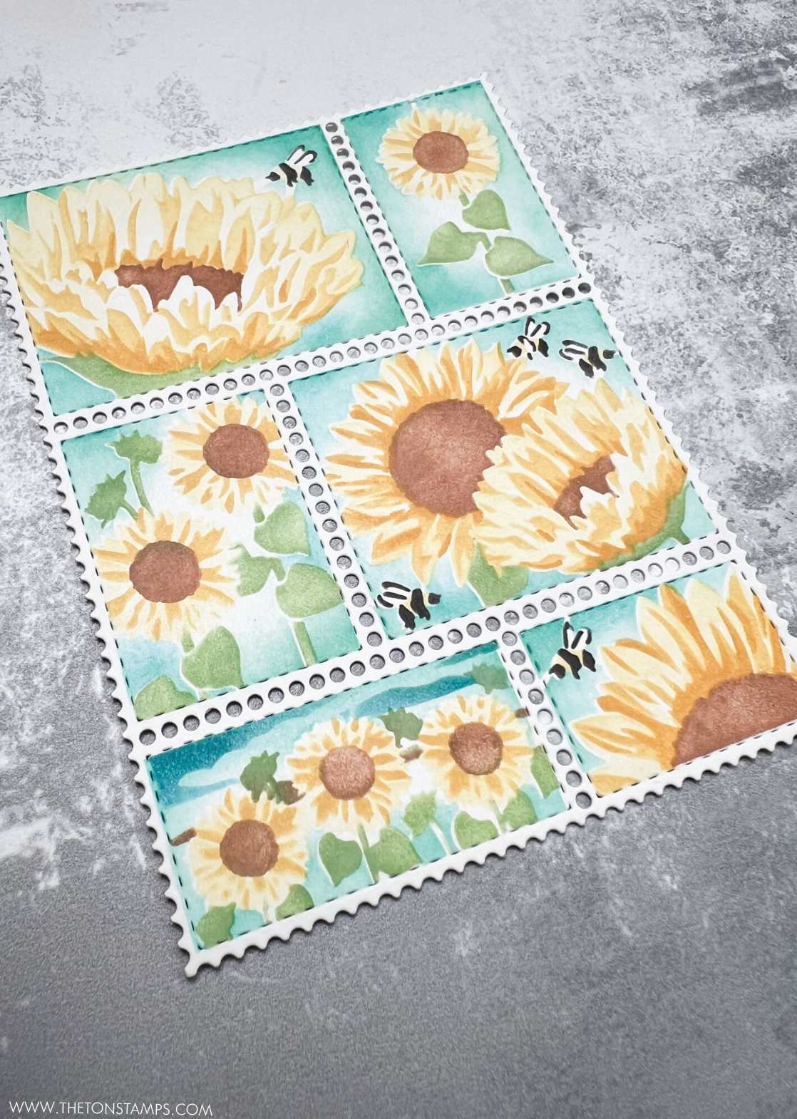 Postage: Sunflowers Layering Stencils