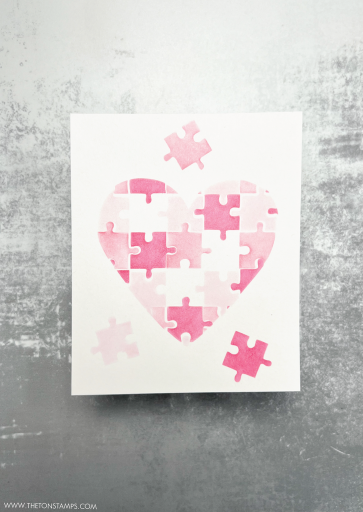 Puzzle Heart Layering Stencils