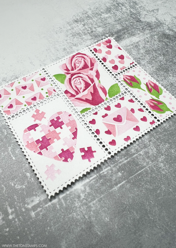 Postage: Roses Layering Stencils