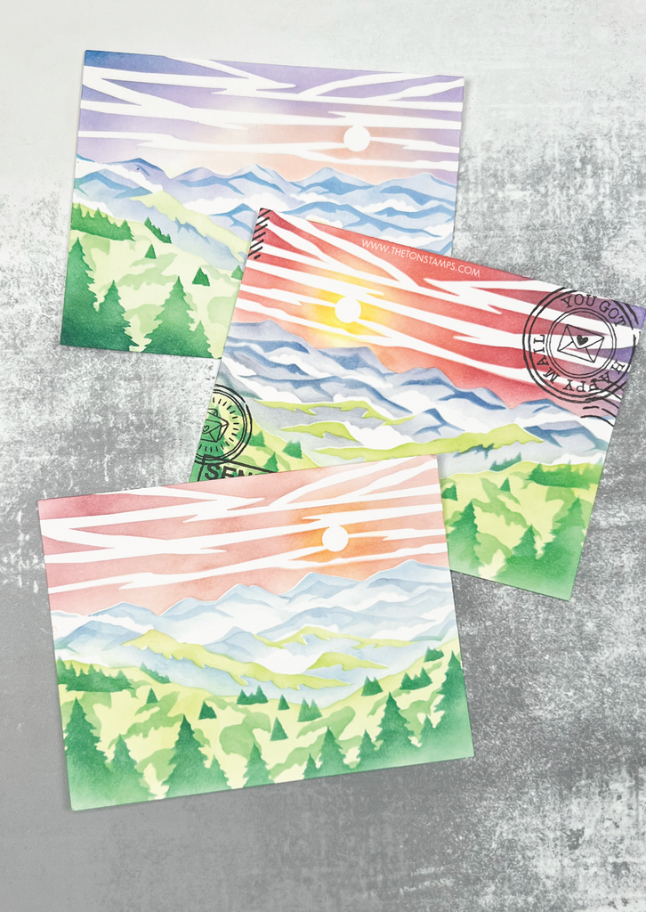 Mountainscape Layering Stencils