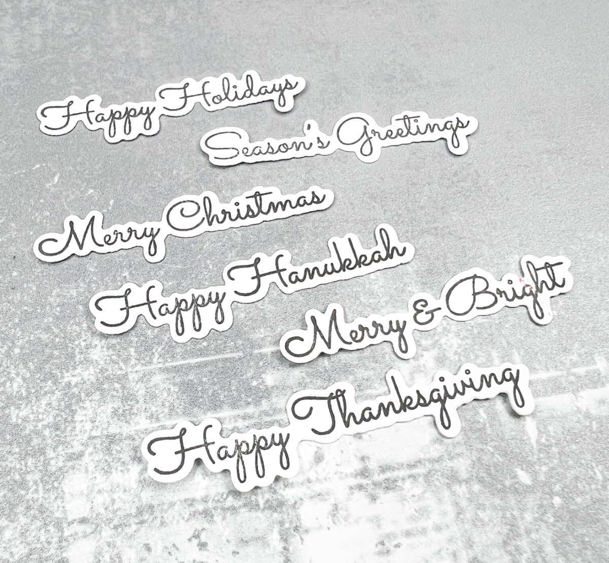 Script Holiday Notes Coordinating Die