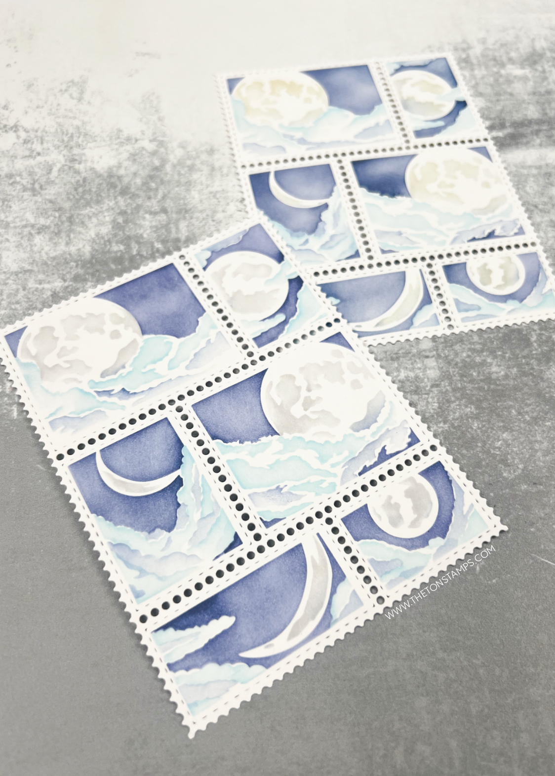 Postage: Moon Layering Stencils