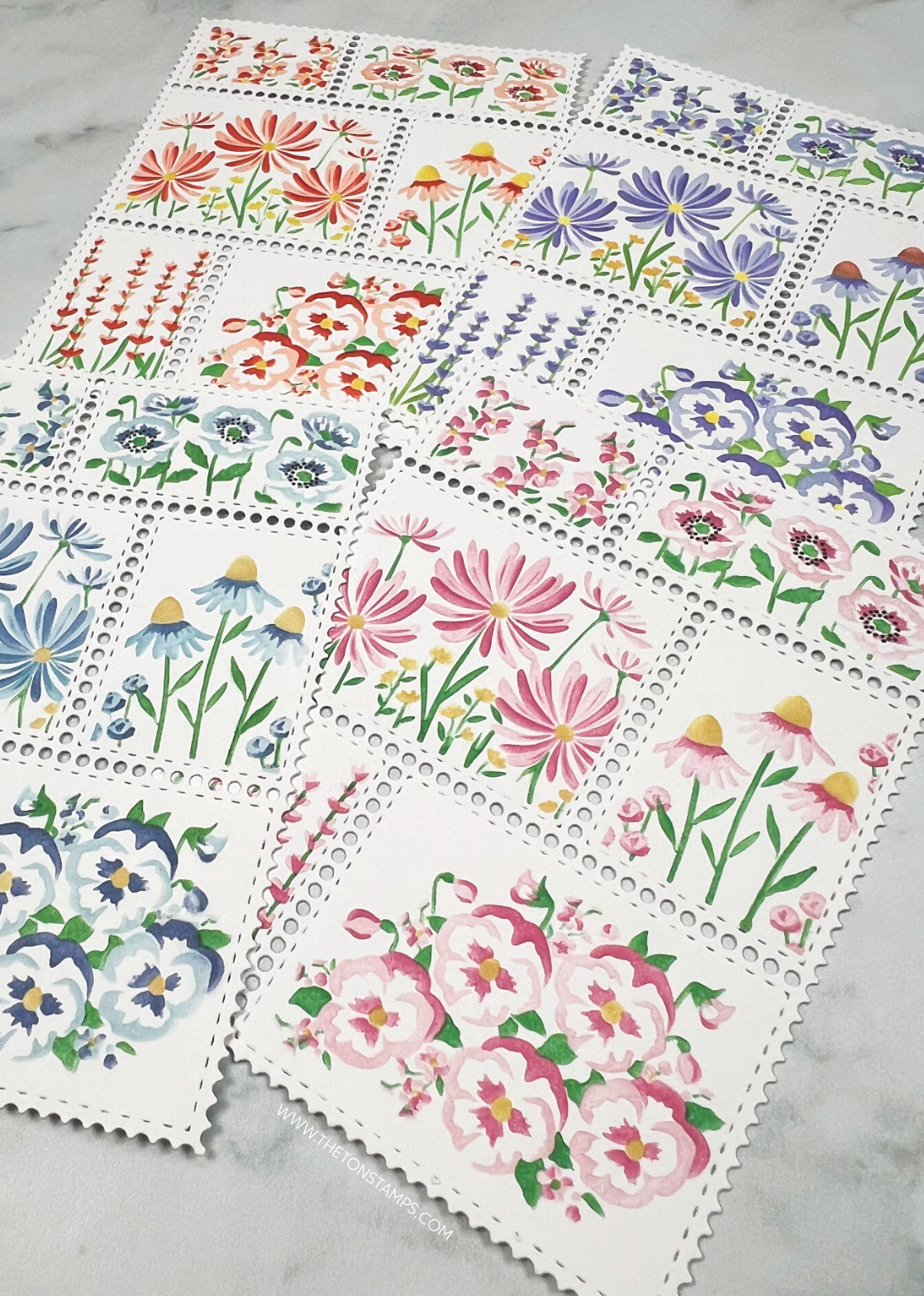 Postage: Wildflowers Layering Stencils