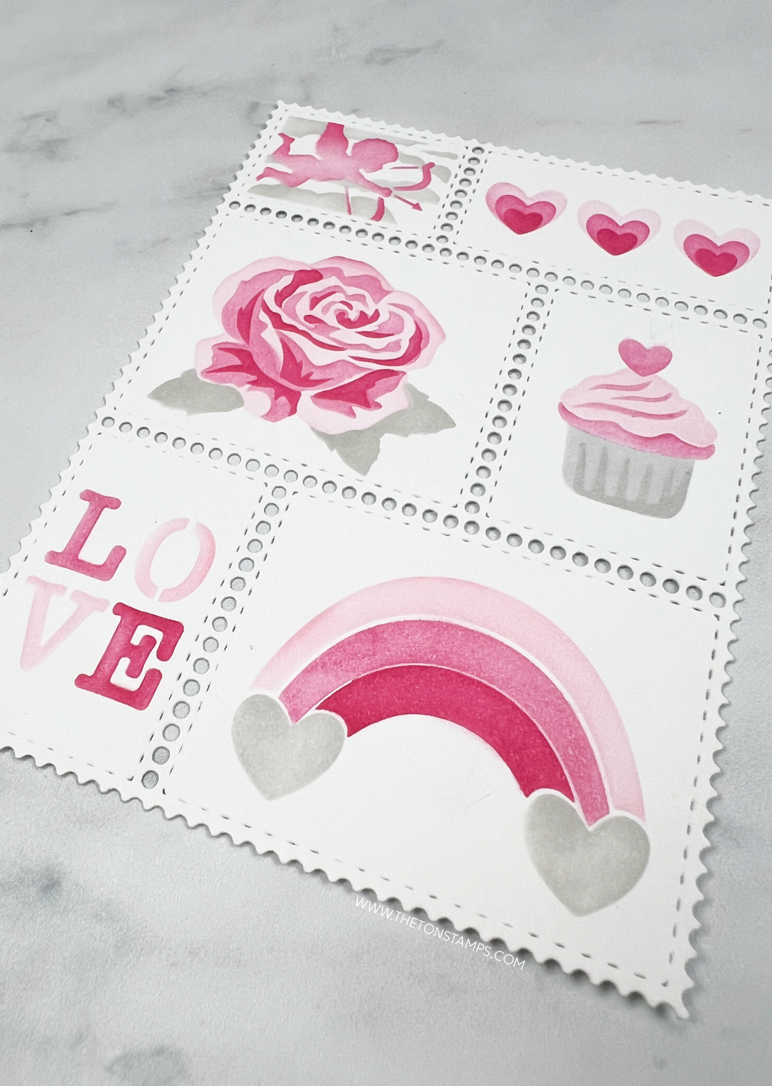 Postage: Love Layering Stencils