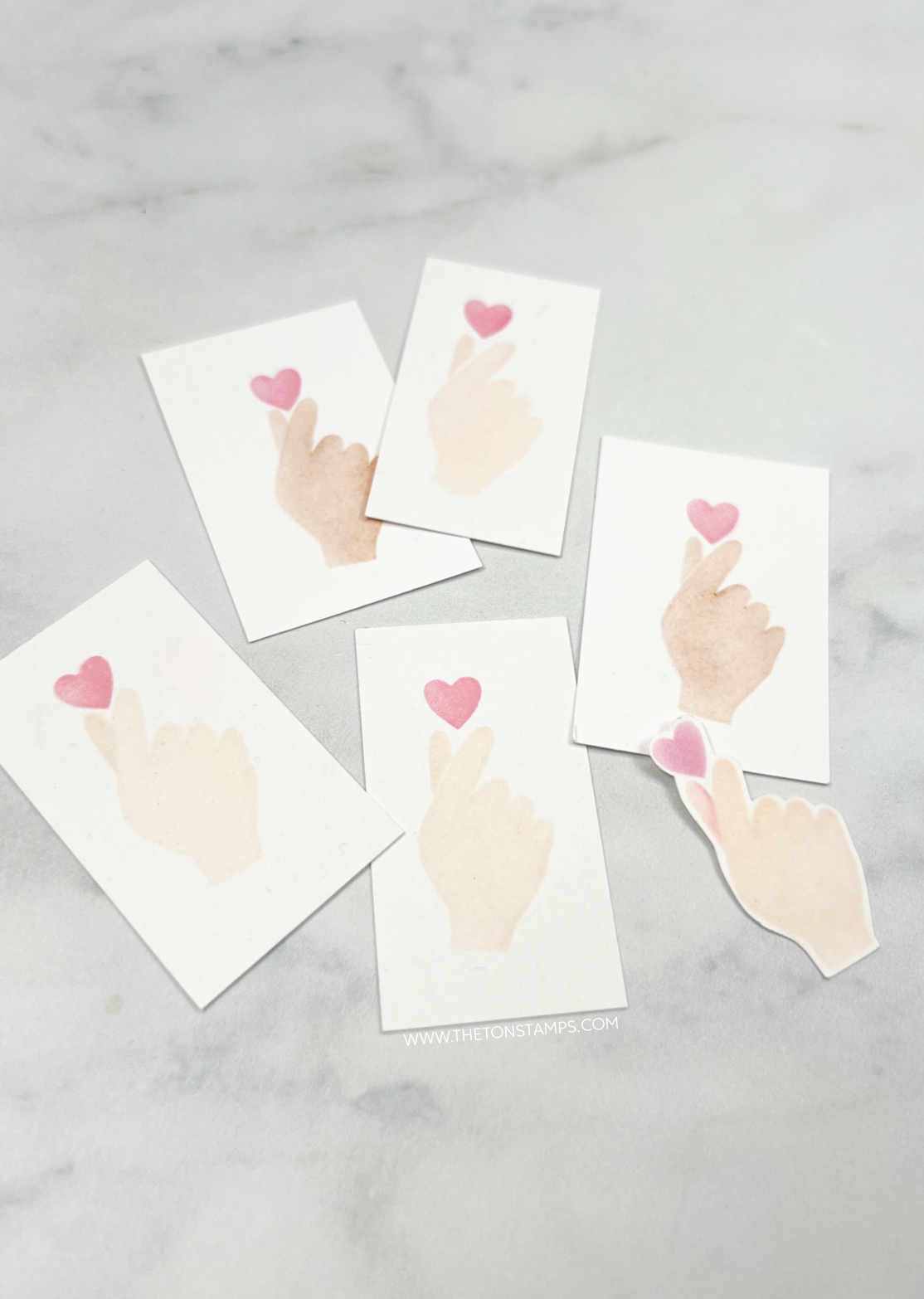 Hand Heart Stencils Set