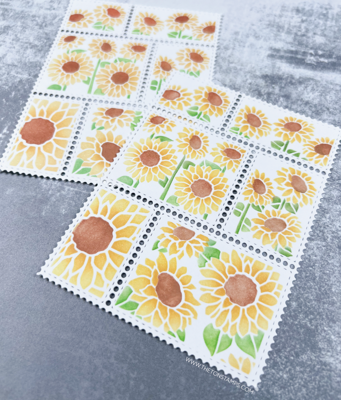 Postage: Simple Sunflowers Layering Stencils