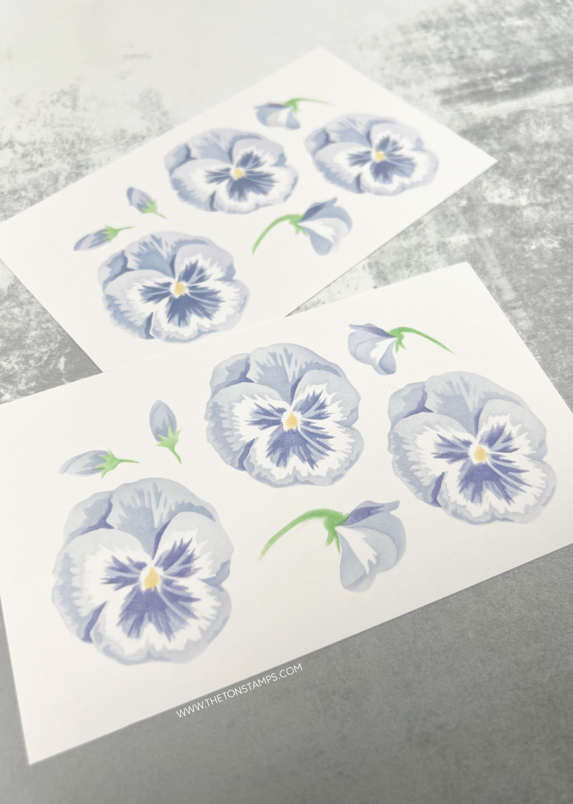 Pansies Unlocked Layering Stencils