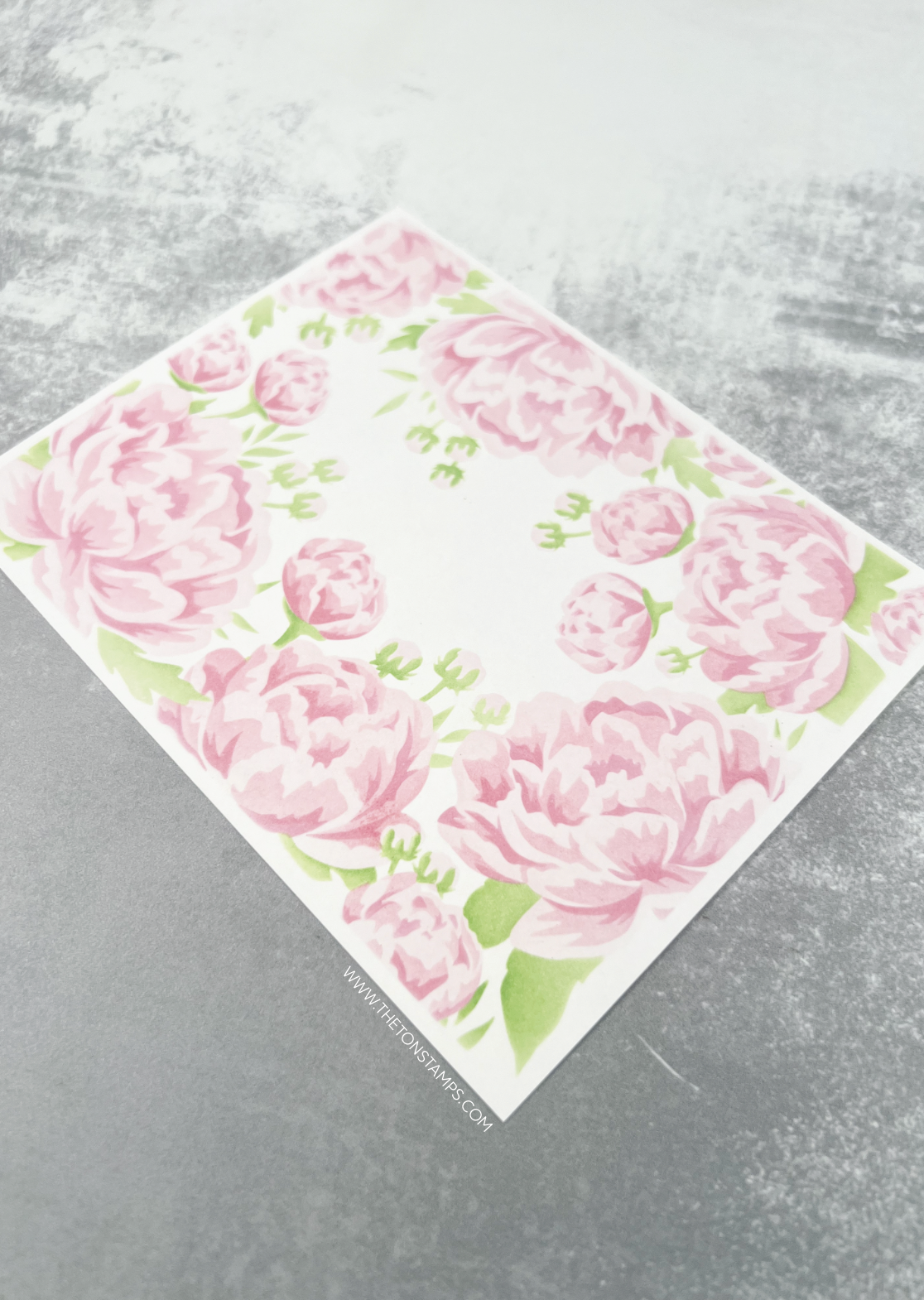 Peony Border Layering Stencils