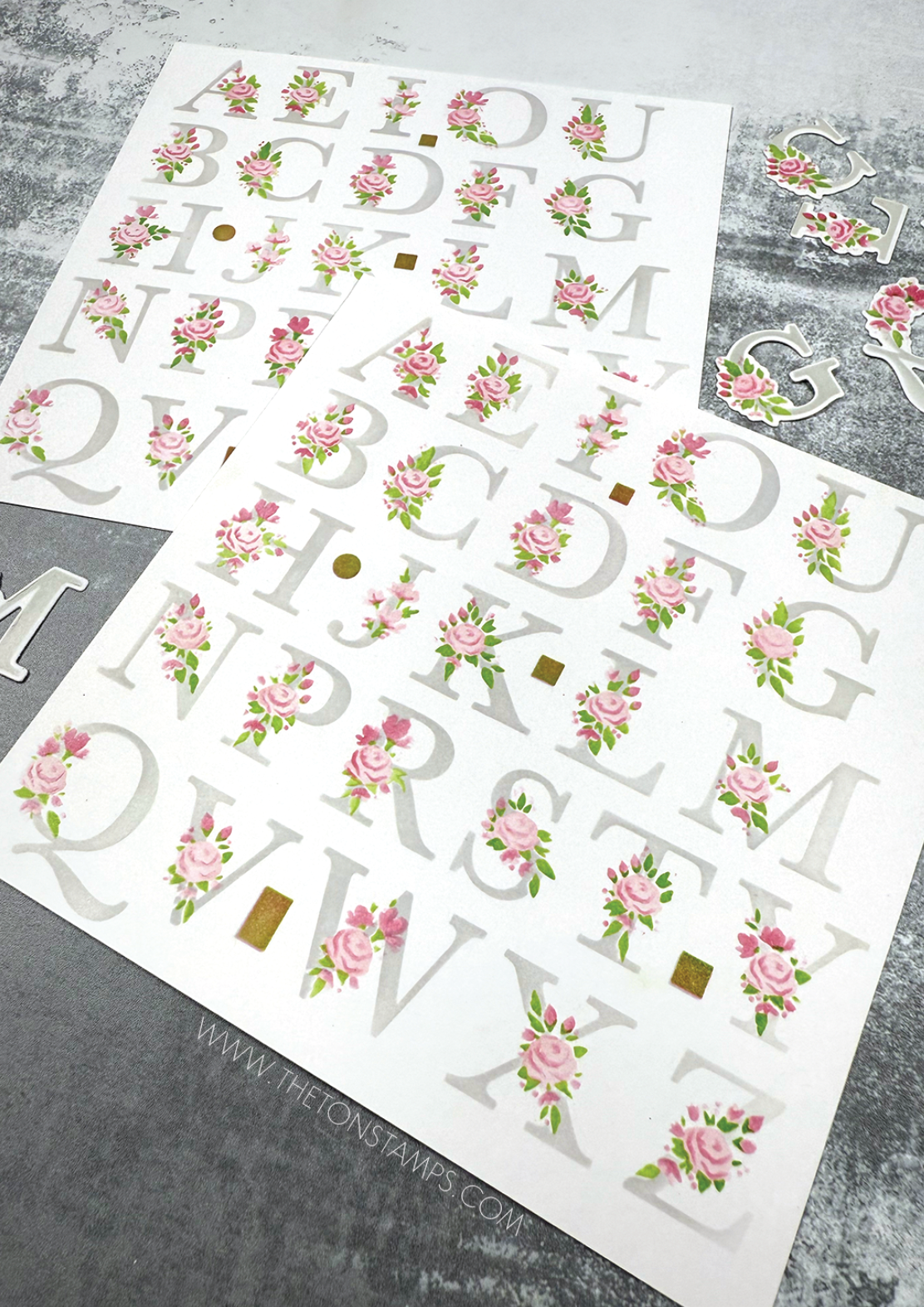 Floral Alpha Stencils