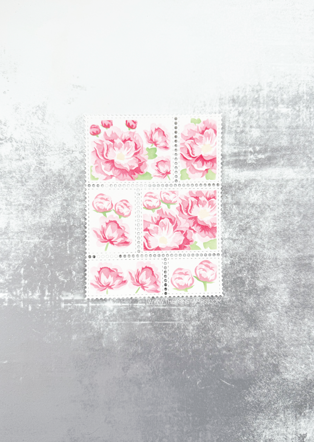 Postage: Peony Fields Layering Stencils