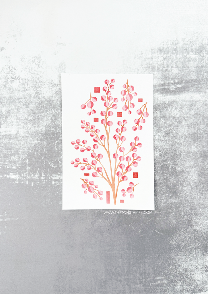 Berry Branches Layering Stencils