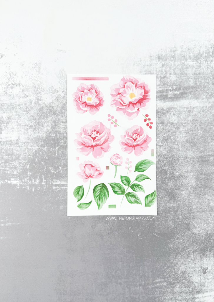 Peony Memories Layering Stencils