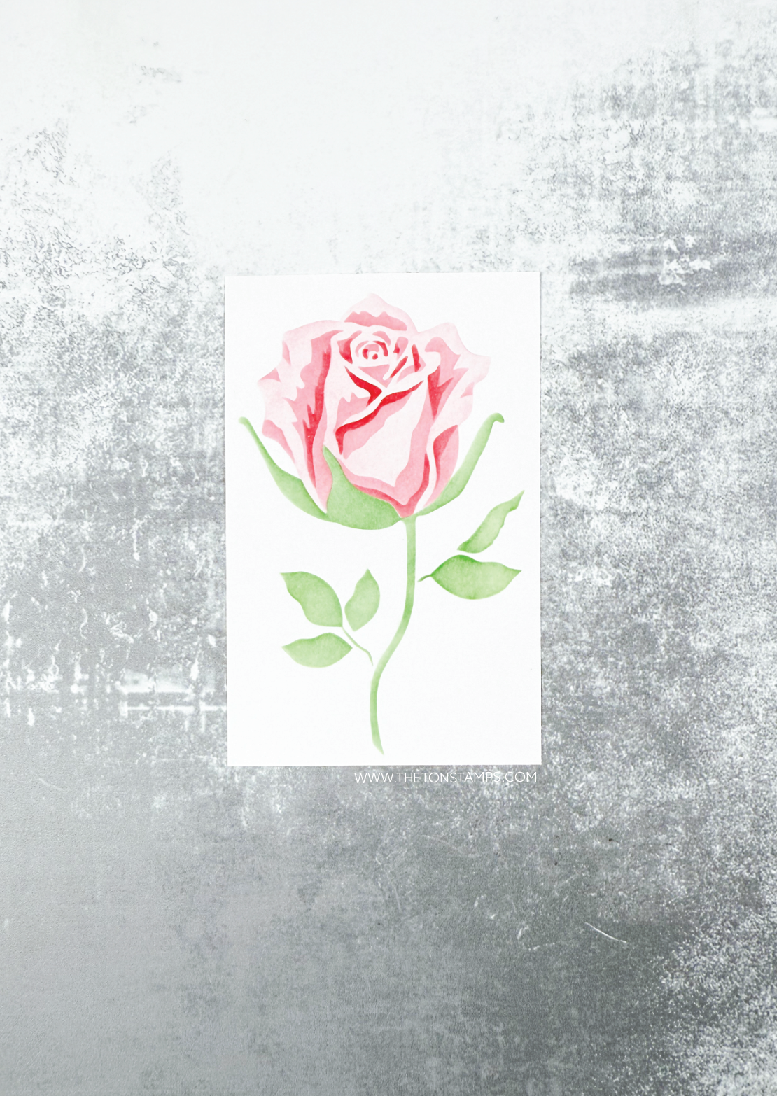 Single Rose Layering Stencils
