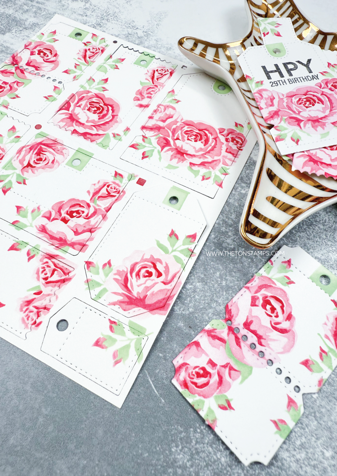 Rose Tags Stencils