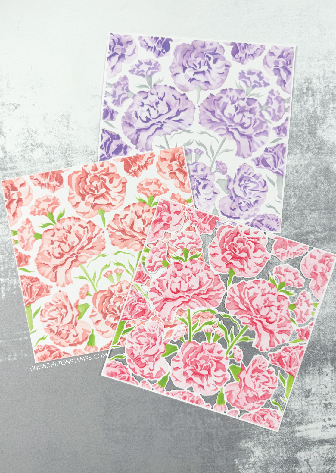 Carnation Damask Layering Stencils