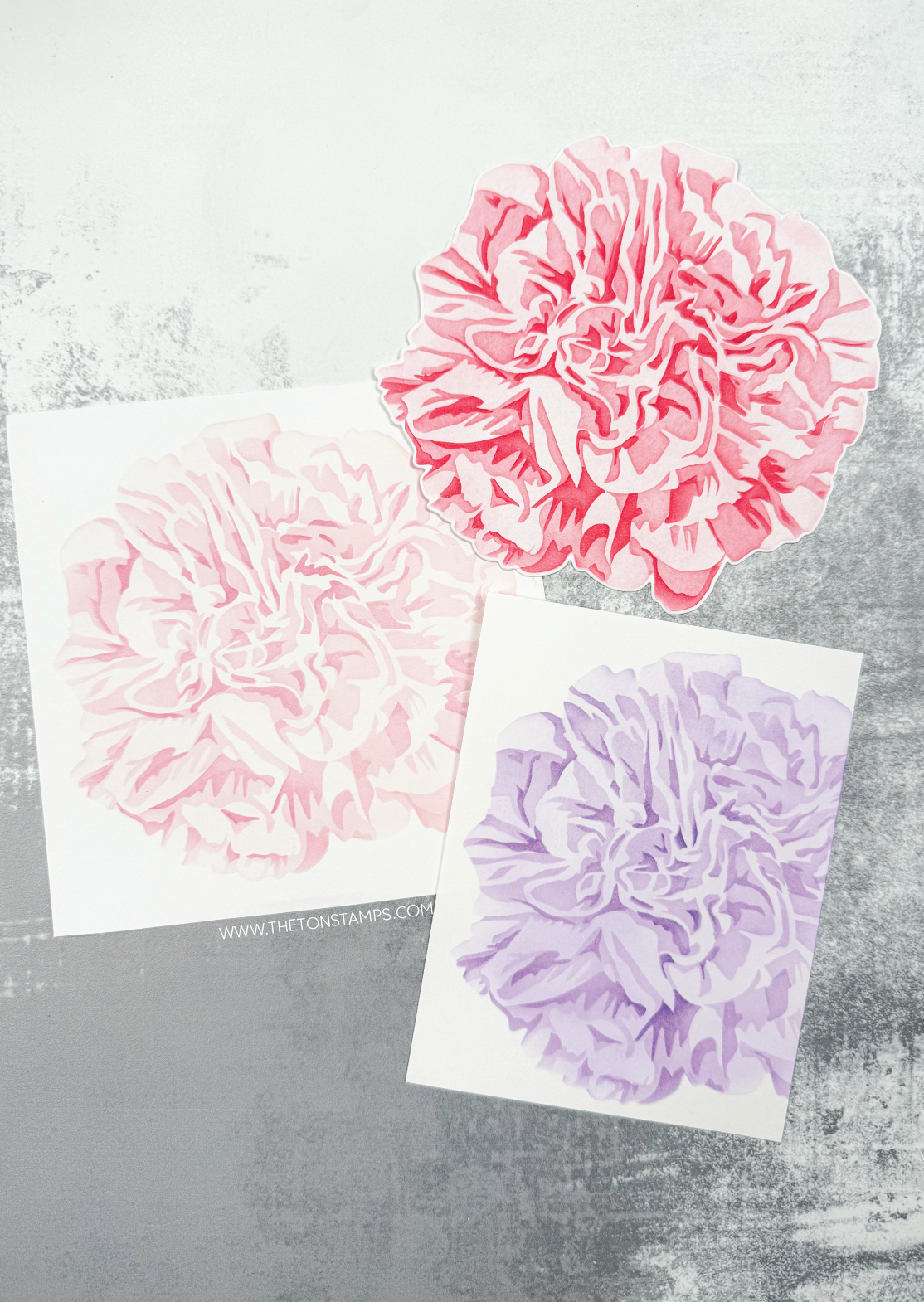 Round Carnation Layering Stencils