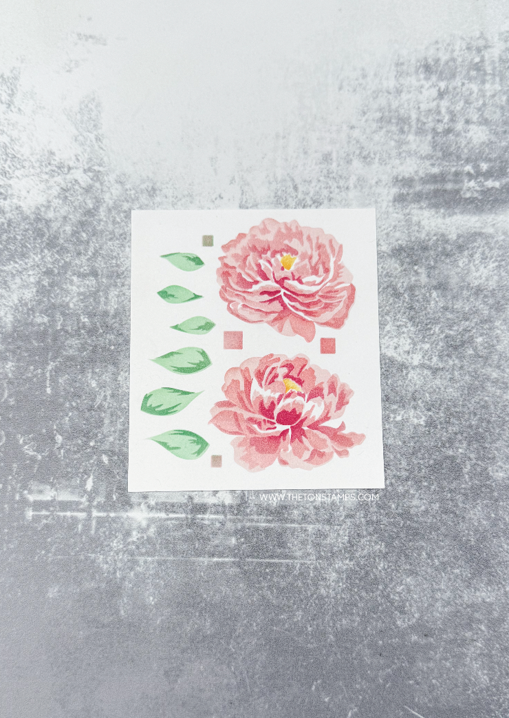 Vivid Peonies Layering Stencils