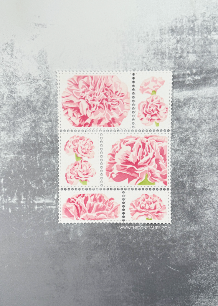 Postage: Carnations Layering Stencils