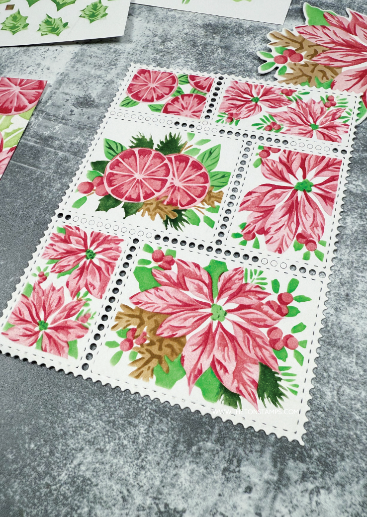 Postage: Poinsettias Layering Stencils